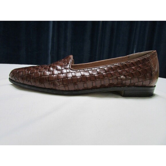 Vintage Trotters Liz Woven Leather Loafer Flats  Brown Women's Size 6.5 N 58-580 - Picture 4 of 11
